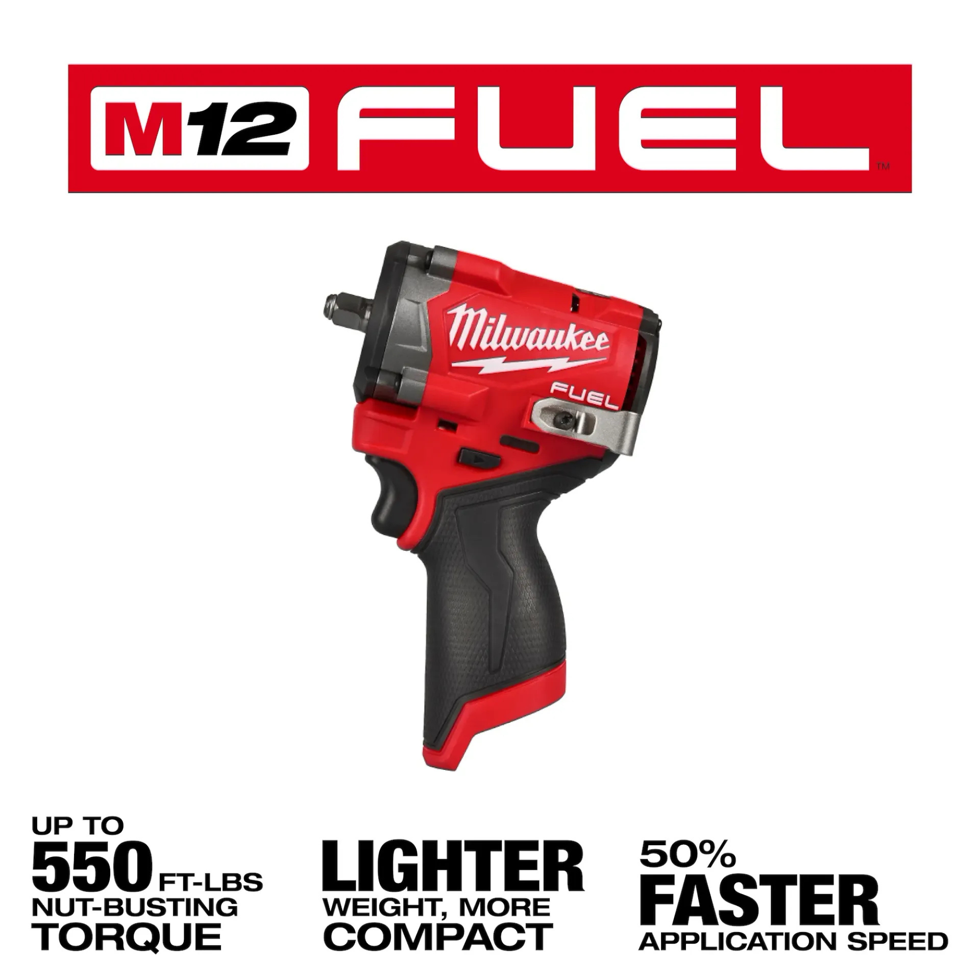 Milwaukee M12 FUEL Stubby 3/8" Impact Wrench from Columbia Safety